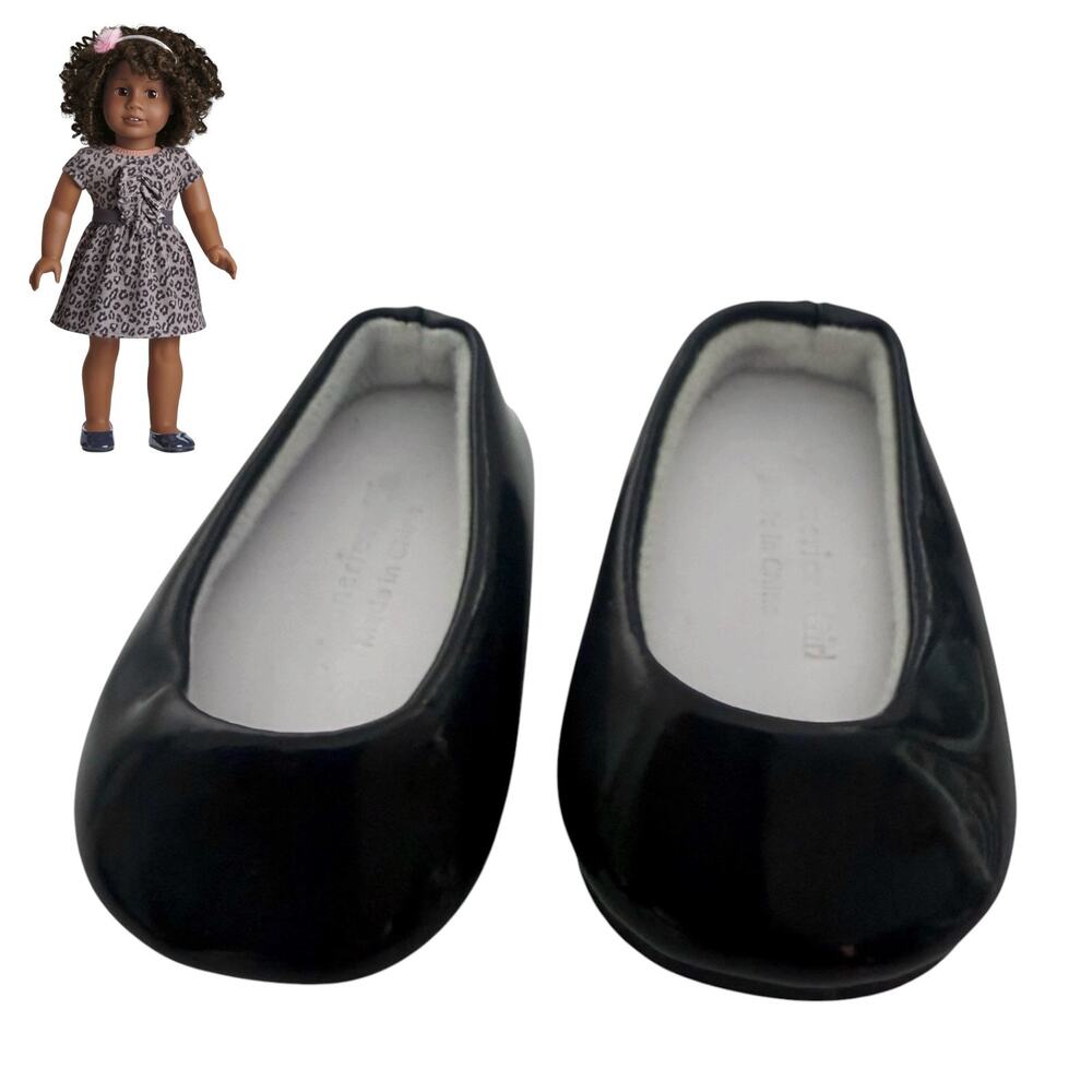 American Girl Sweet Savannah Shoes Dark Gray Black 18" Doll Slip On Accessories